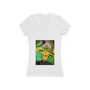 Orchid 2 - Women's Jersey Short Sleeve V-Neck Tee