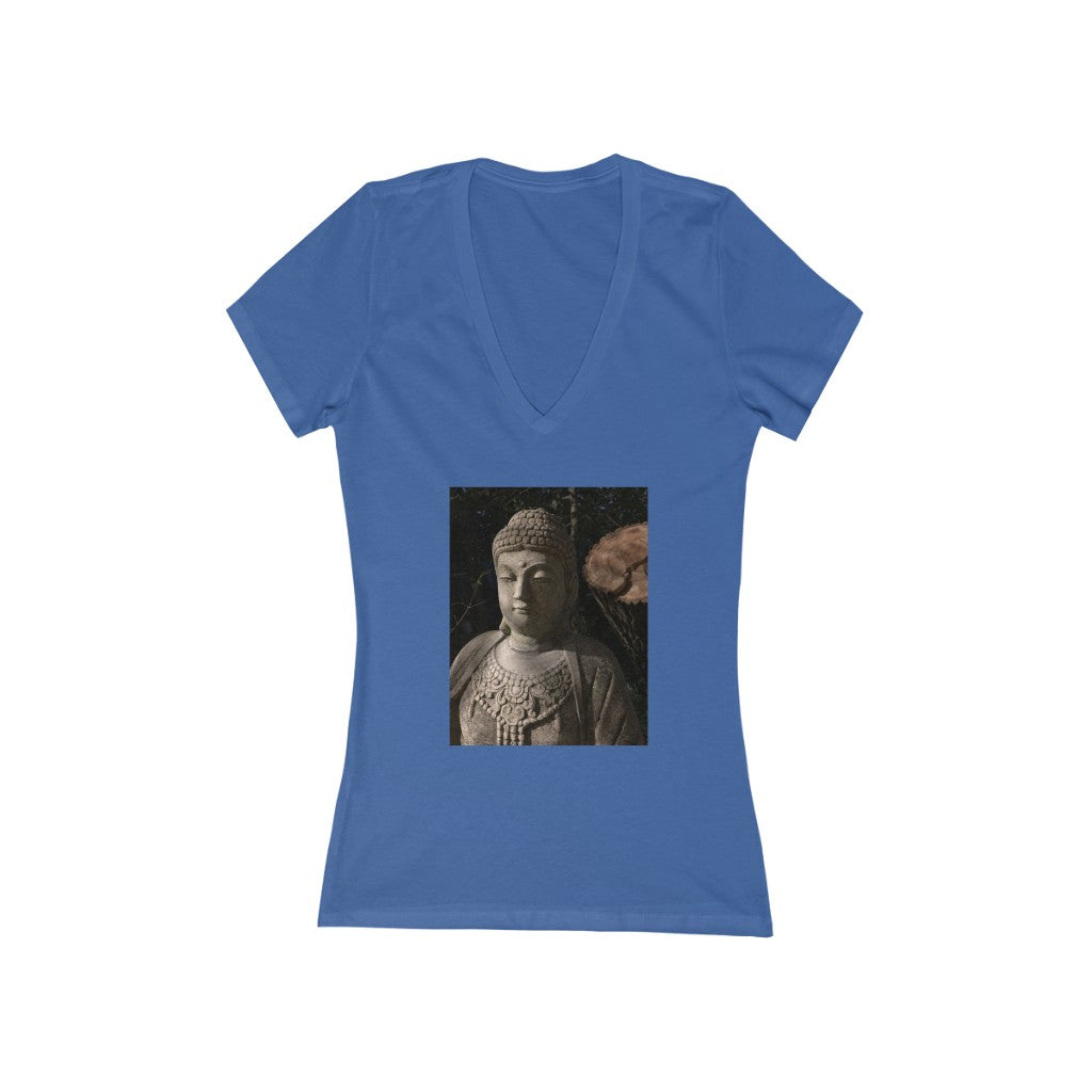 Buddha - Women's Jersey Short Sleeve V-Neck Tee