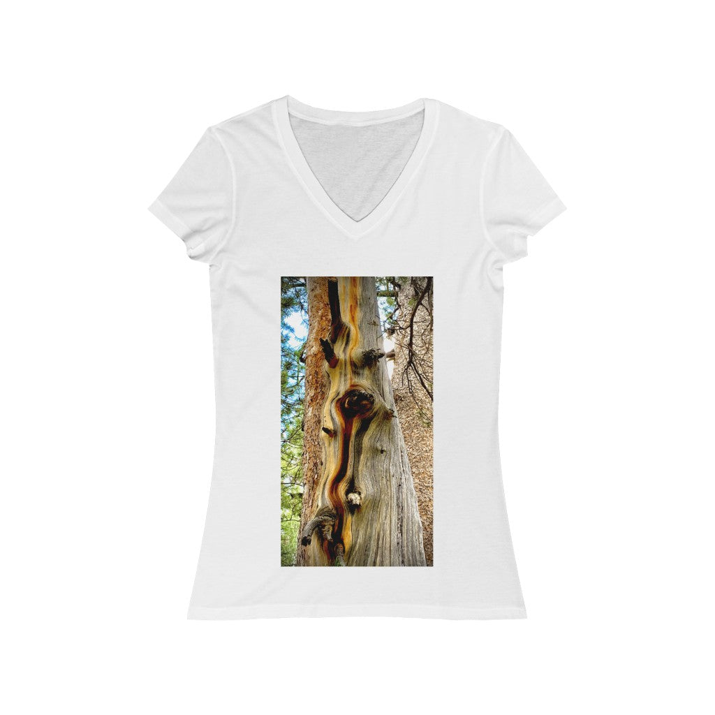Yosemite Tree - Women's Jersey Short Sleeve V-Neck Tee