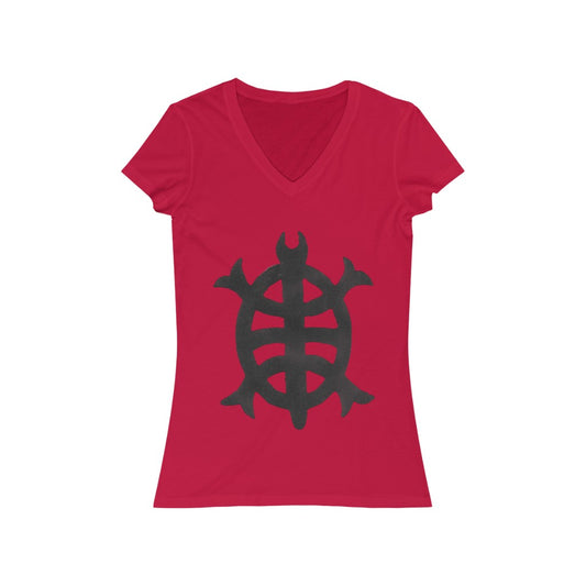 Turtle - Women's Jersey Short Sleeve V-Neck Tee