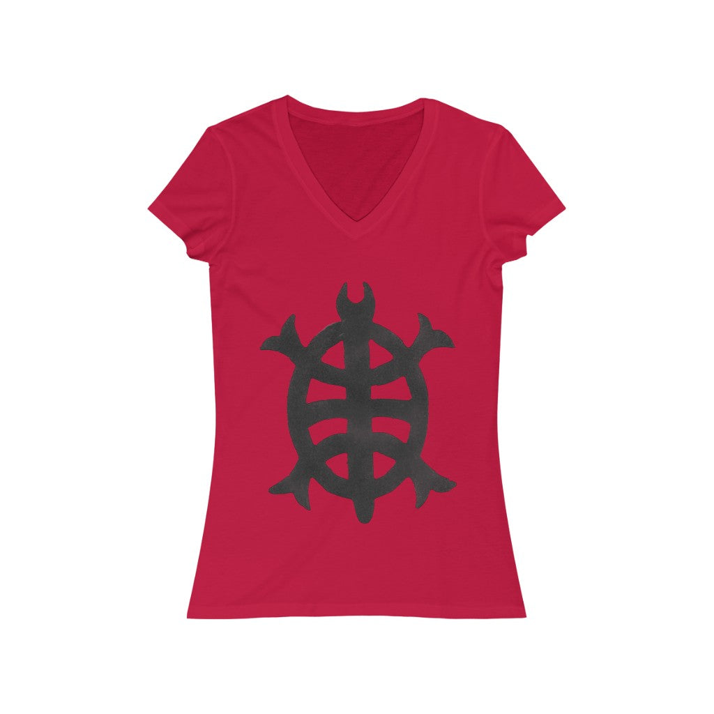 Turtle - Women's Jersey Short Sleeve V-Neck Tee