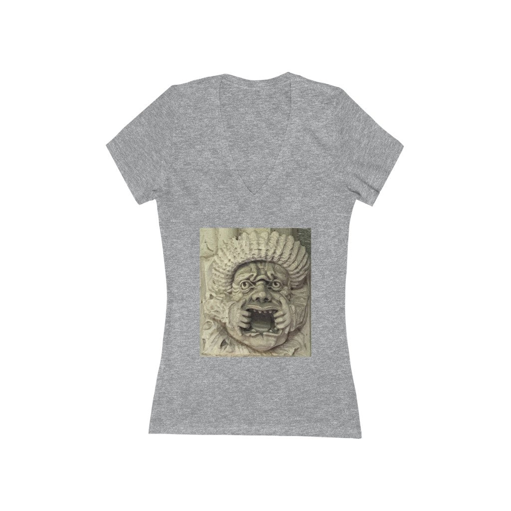 Face 1 - Women's Jersey Short Sleeve V-Neck Tee