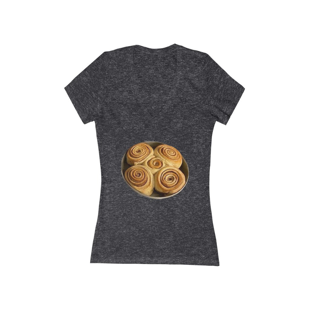 Cinnamon Buns - Women's Jersey Short Sleeve V-Neck Tee