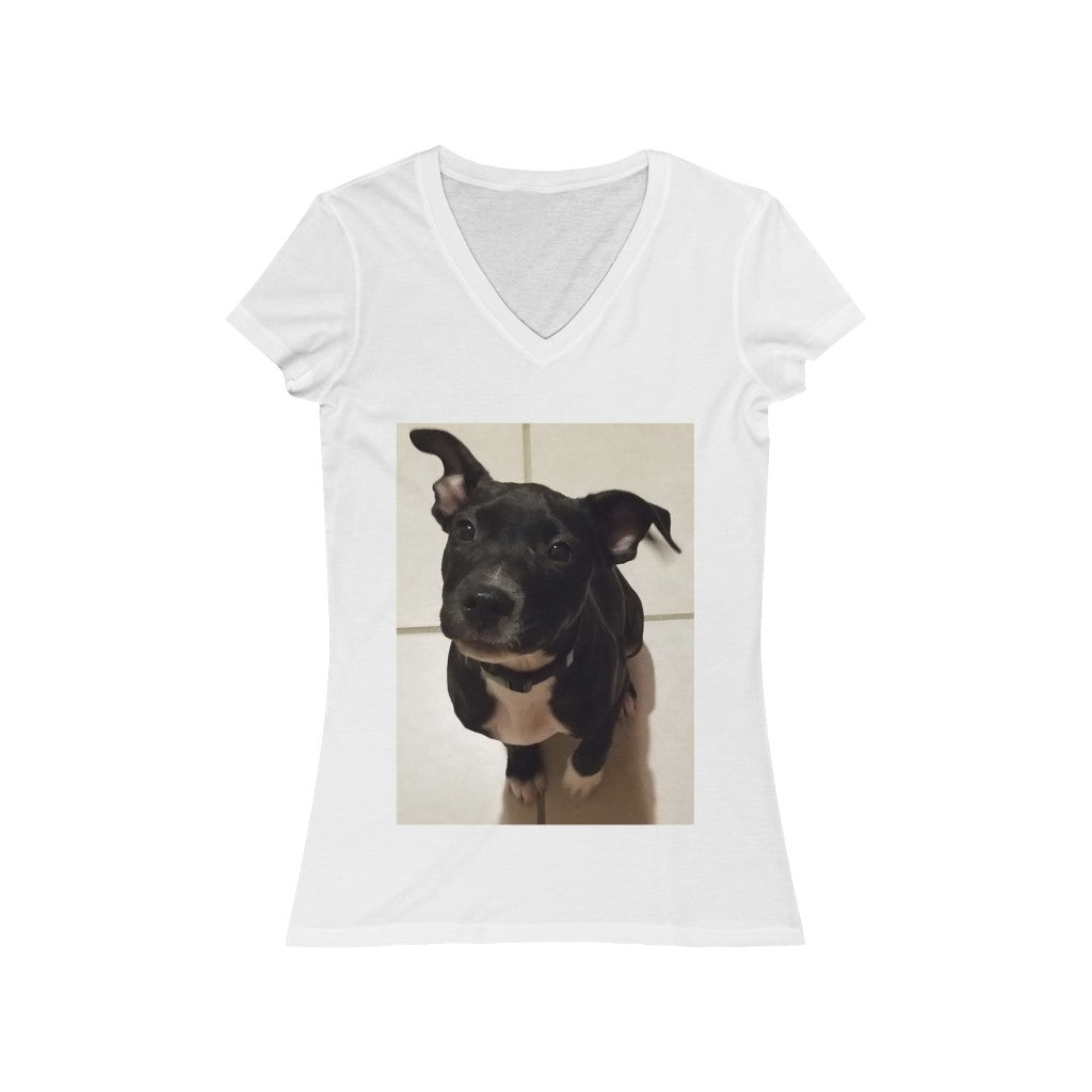 Cutey 1 - Women's Jersey Short Sleeve V-Neck Tee
