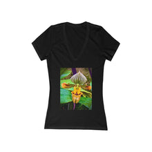 Load image into Gallery viewer, Orchid 2 - Women&#39;s Jersey Short Sleeve V-Neck Tee
