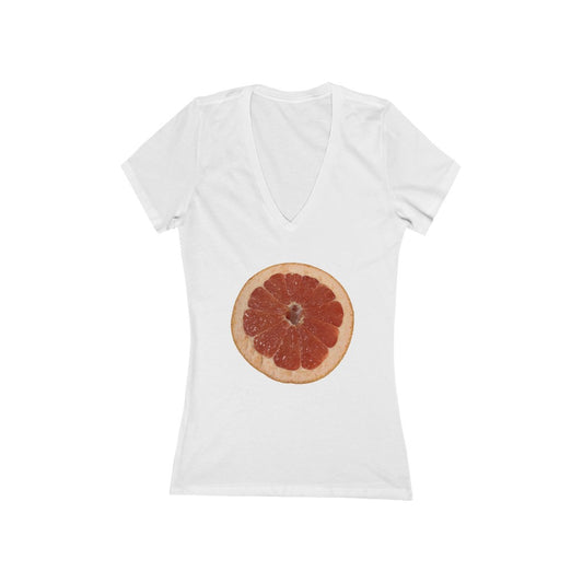 Grapefruit - Women's Jersey Short Sleeve V-Neck Tee