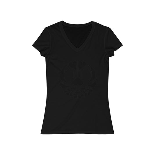 Flower 3 - Women's Jersey Short Sleeve V-Neck Tee