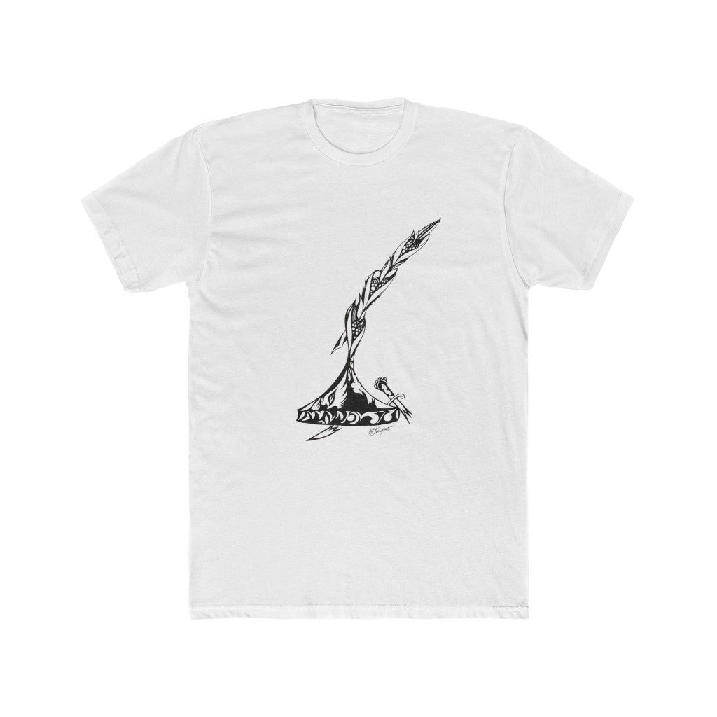 "The Pen Is Mightier Than the Sword" - Men's Cotton Crew Tee