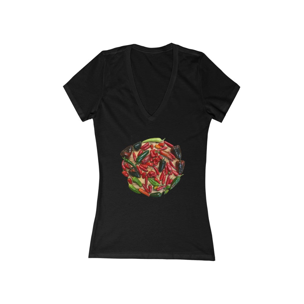 Ring of Fire 1 - Women's Jersey Short Sleeve V-Neck Tee