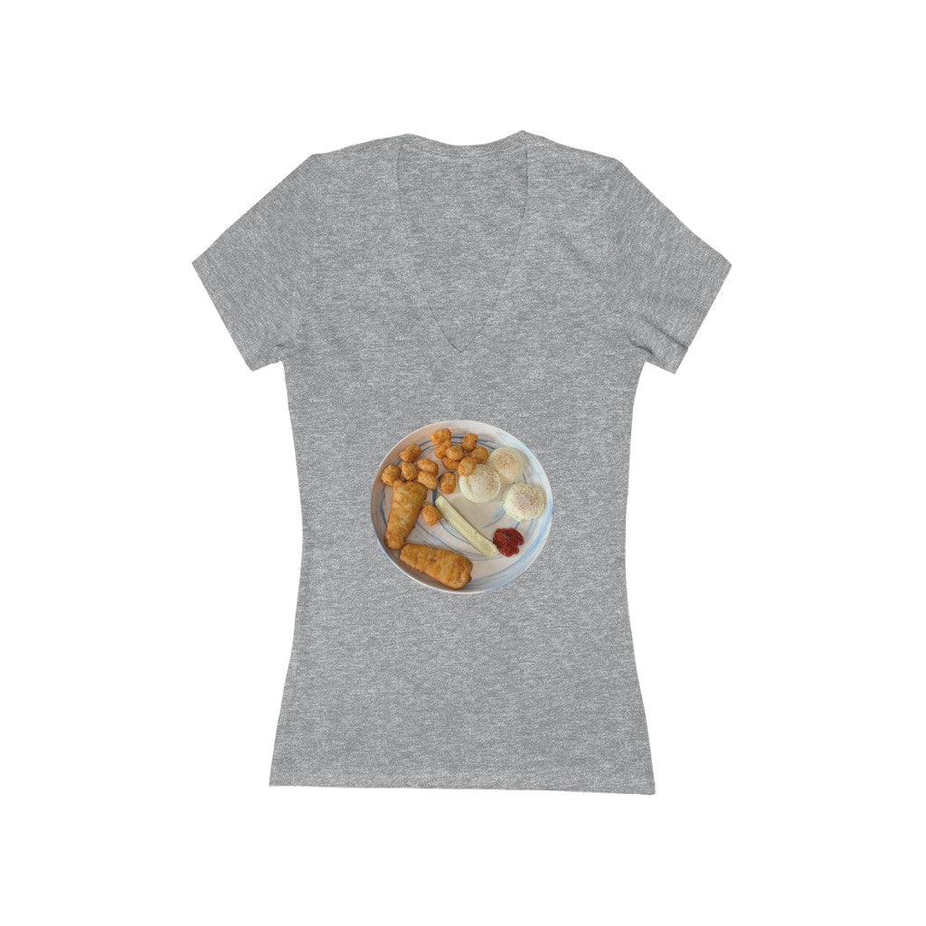 Eggs 1 - Women's Jersey Short Sleeve V-Neck Tee