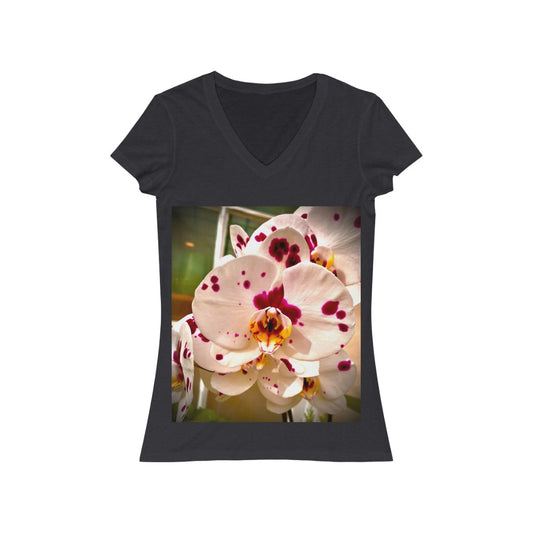 Orchid 7 - Women's Jersey Short Sleeve V-Neck Tee