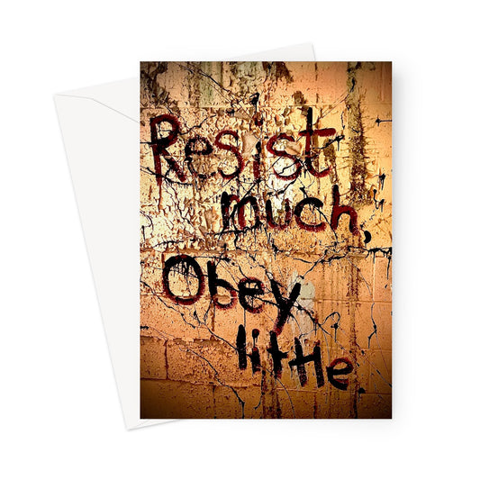 Resist Greeting Card