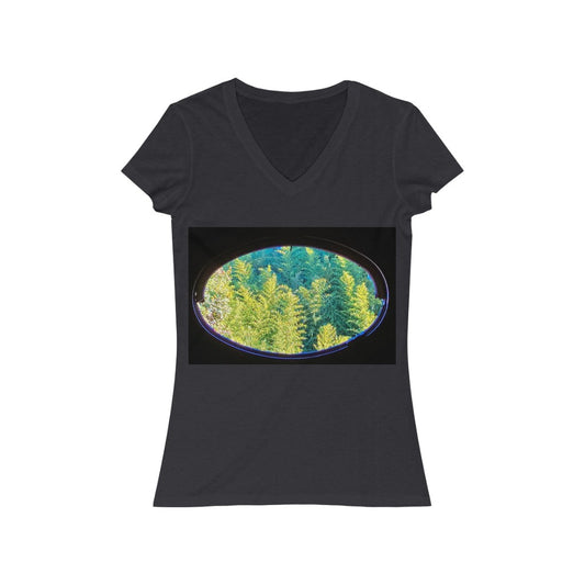 Window - Women's Jersey Short Sleeve V-Neck Tee