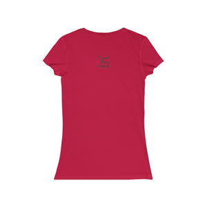 Wine Barrel in the Loire Valley - Women's Jersey Short Sleeve V-Neck Tee
