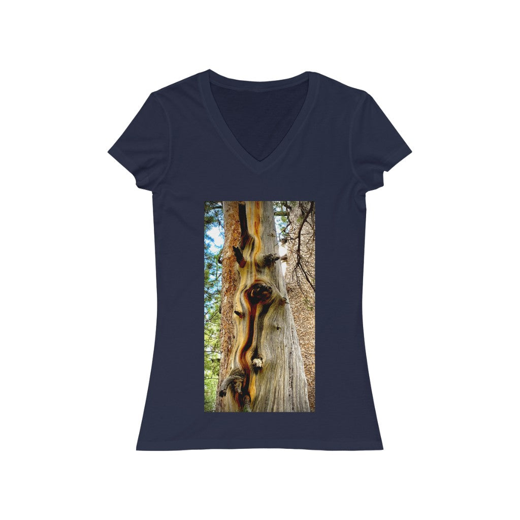 Yosemite Tree - Women's Jersey Short Sleeve V-Neck Tee