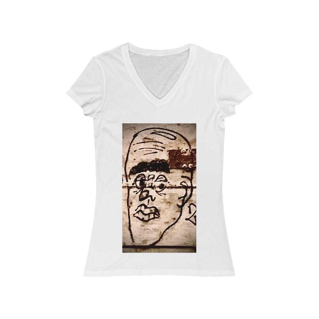 Blockhead - Women's Jersey Short Sleeve V-Neck Tee