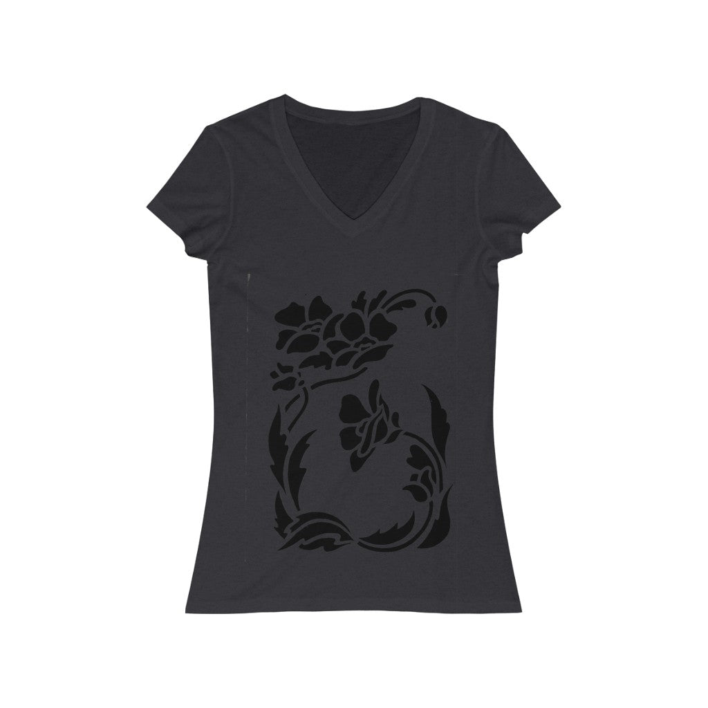 Flower 5 - Women's Jersey Short Sleeve V-Neck Tee
