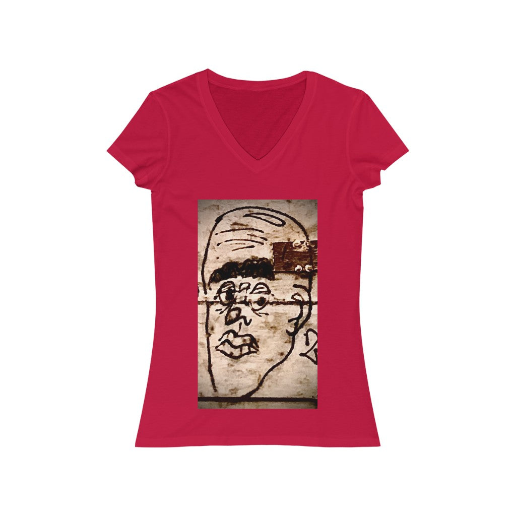 Blockhead - Women's Jersey Short Sleeve V-Neck Tee