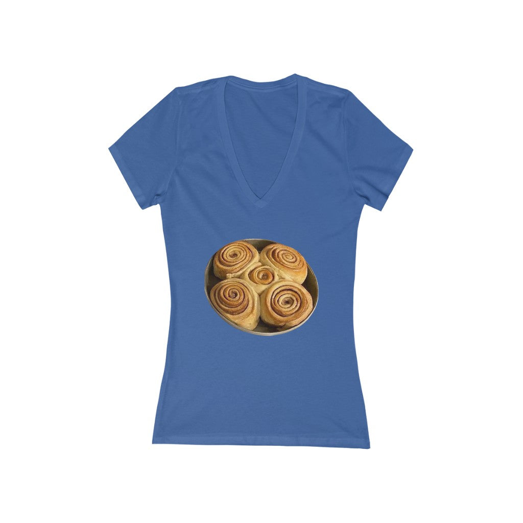 Cinnamon Buns - Women's Jersey Short Sleeve V-Neck Tee
