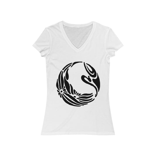 Circle 2 - Women's Jersey Short Sleeve V-Neck Tee