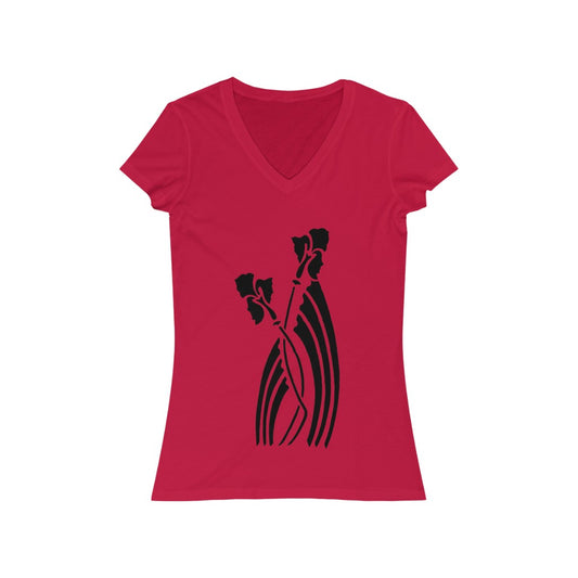Flower 7 - Women's Jersey Short Sleeve V-Neck Tee