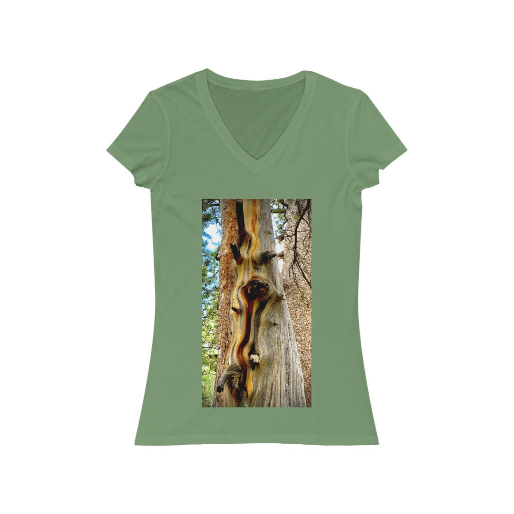 Yosemite Tree - Women's Jersey Short Sleeve V-Neck Tee