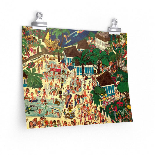 Tropical Party Resort - Premium Matte poster