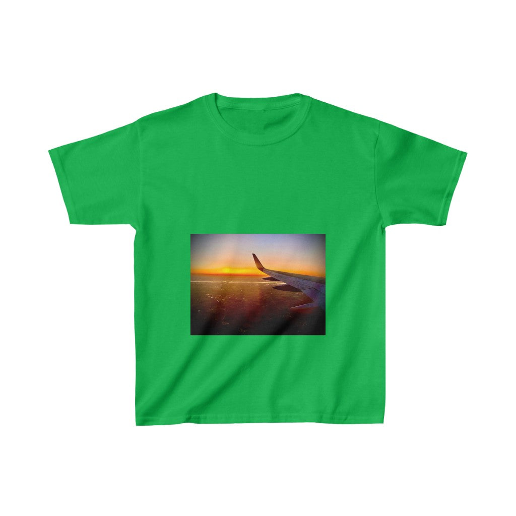 Plane & Sunset - Kids Heavy Cotton™ Tee