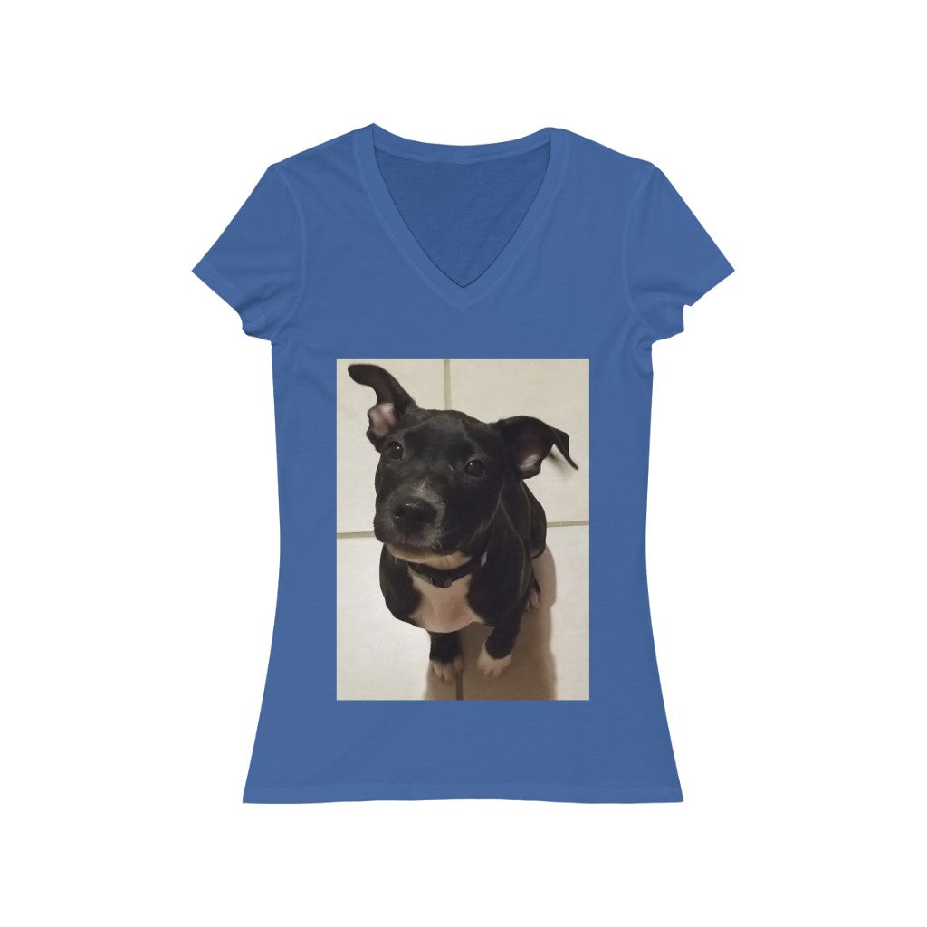 Cutey 1 - Women's Jersey Short Sleeve V-Neck Tee