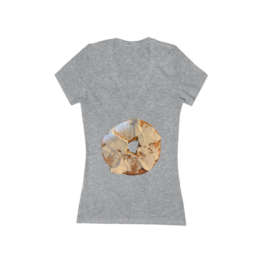 Bagel & Cream Cheese - Women's Jersey Short Sleeve V-Neck Tee