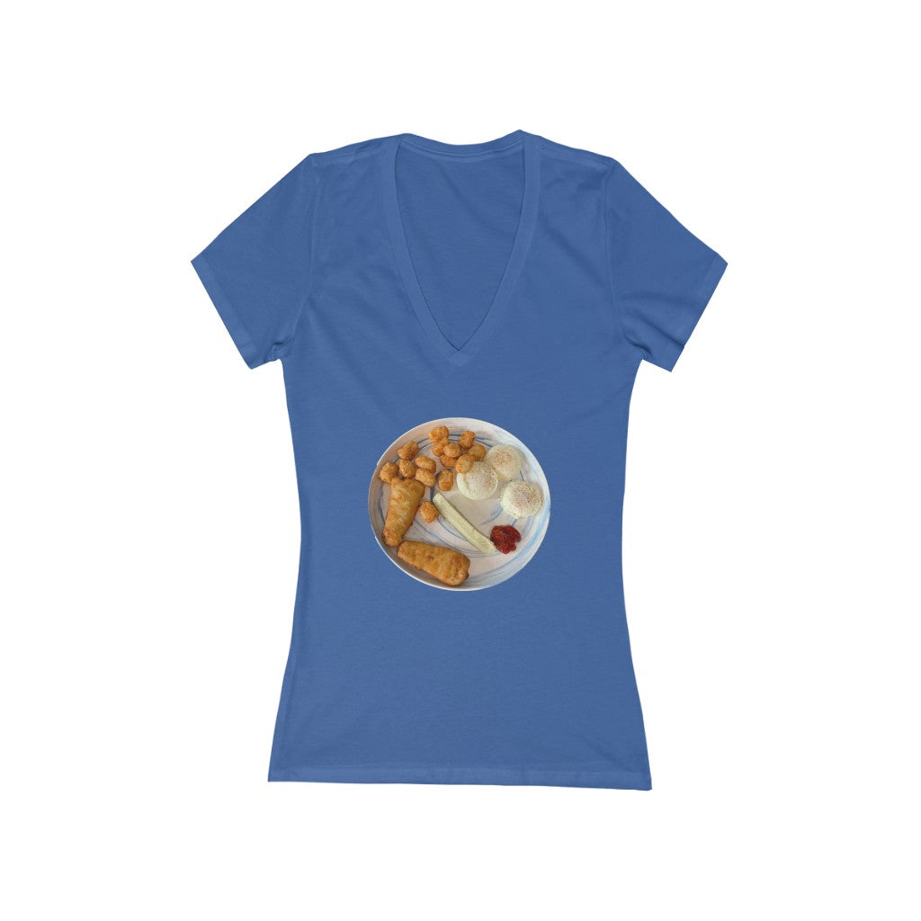Eggs 1 - Women's Jersey Short Sleeve V-Neck Tee