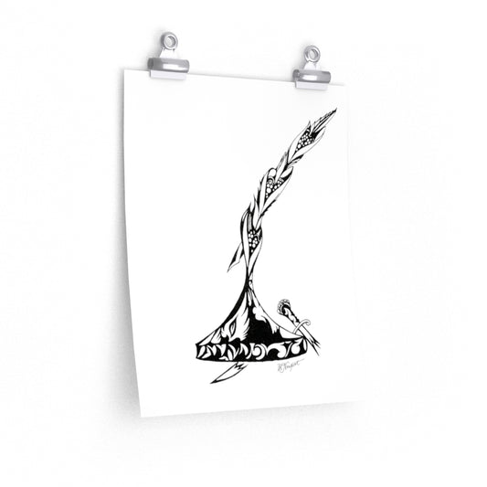 "The Pen is Mightier than the Sword" - Premium Matte poster