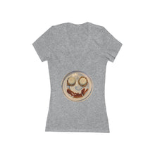 Load image into Gallery viewer, Awkward Smile - Women&#39;s Jersey Short Sleeve V-Neck Tee
