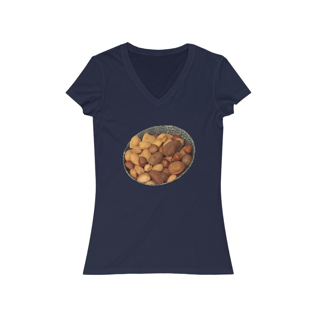 Nuts 1 - Women's Jersey Short Sleeve V-Neck Tee