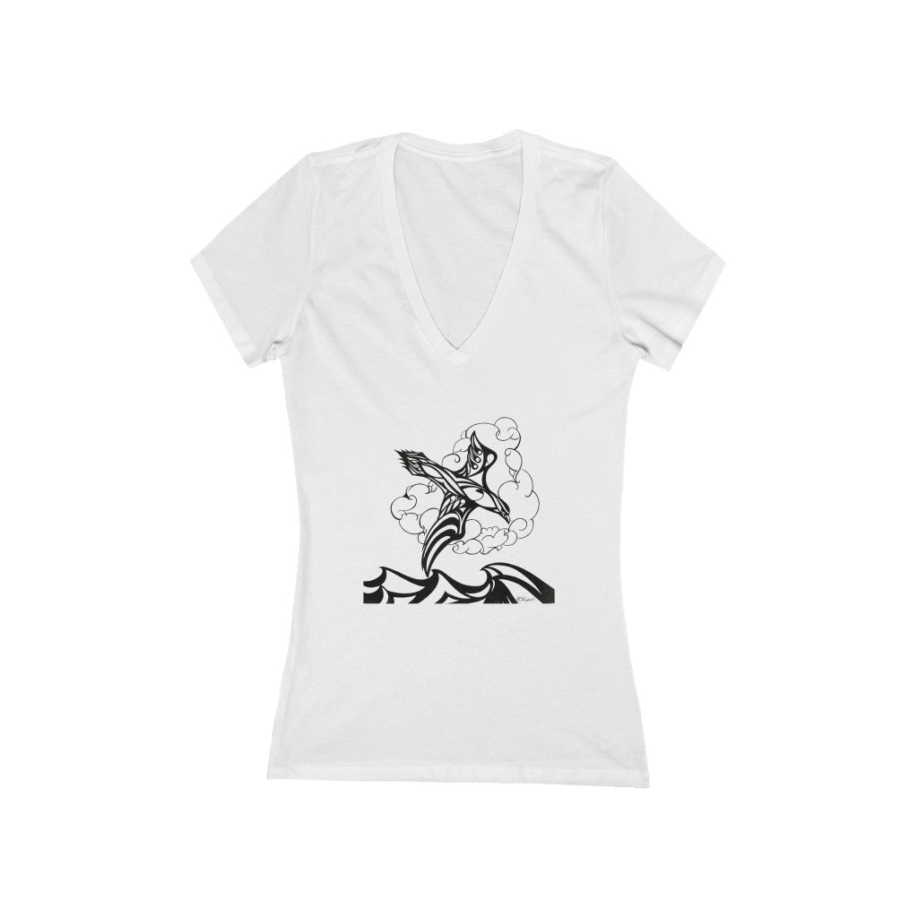 "The Hunter" - Women's Jersey Short Sleeve V-Neck Tee