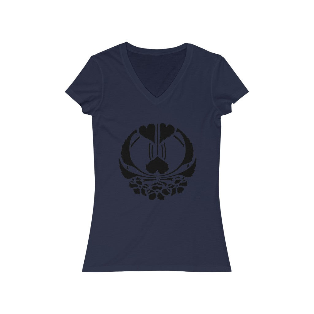 Flower 3 - Women's Jersey Short Sleeve V-Neck Tee