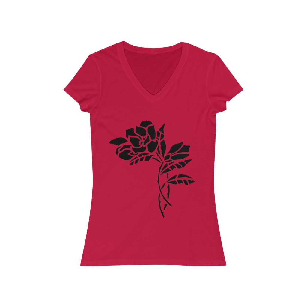 Flower 9 - Women's Jersey Short Sleeve V-Neck Tee