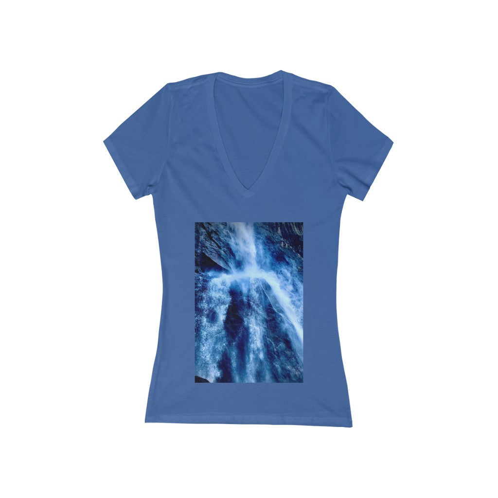 Yosemite Falls 2 - Women's Jersey Short Sleeve V-Neck Tee