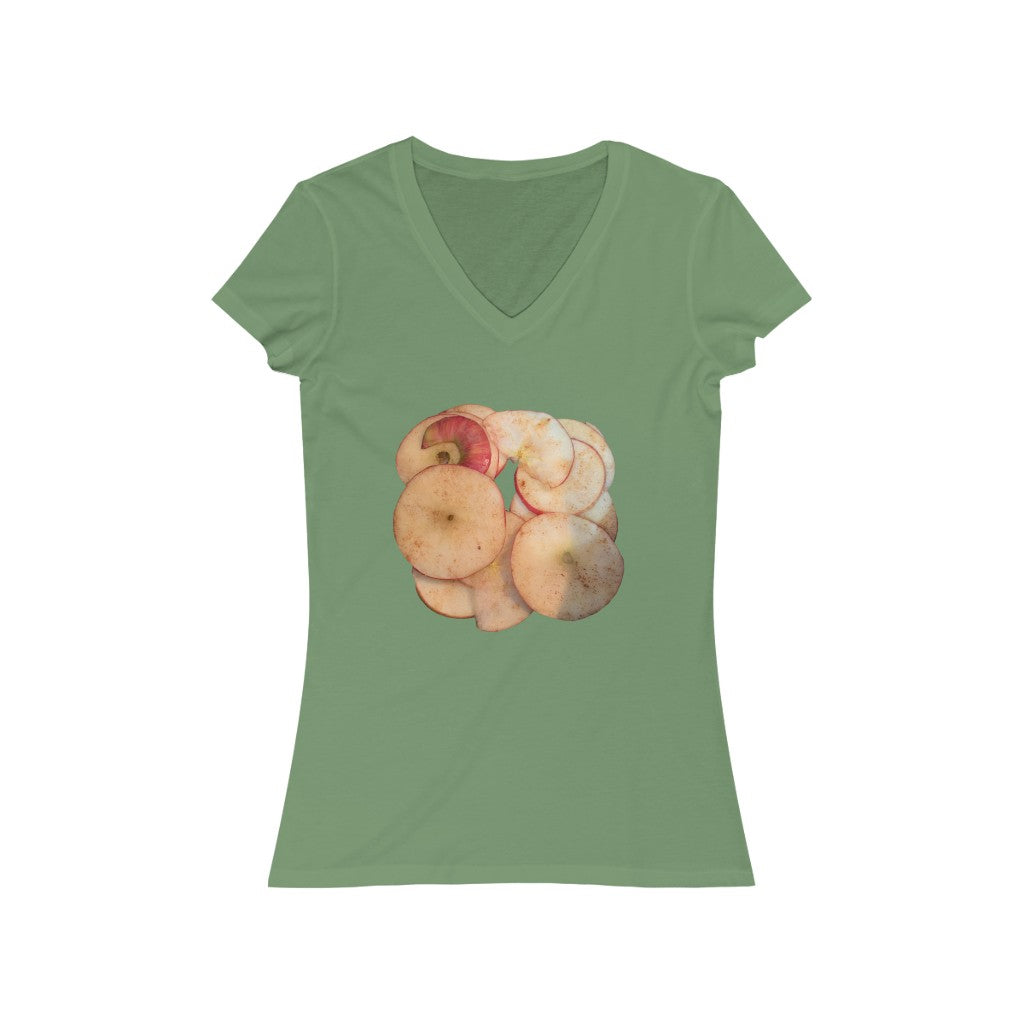 Spiced Apples - Women's Jersey Short Sleeve V-Neck Tee