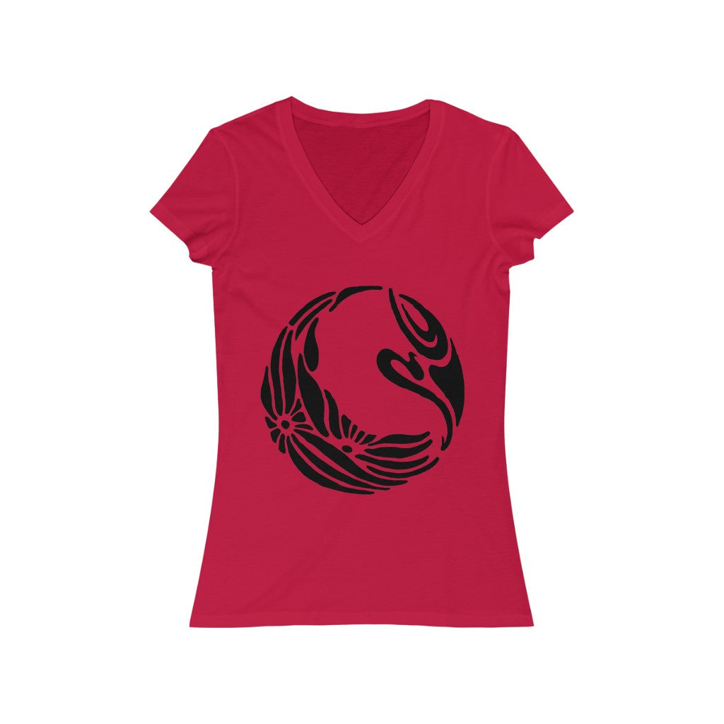 Circle 2 - Women's Jersey Short Sleeve V-Neck Tee