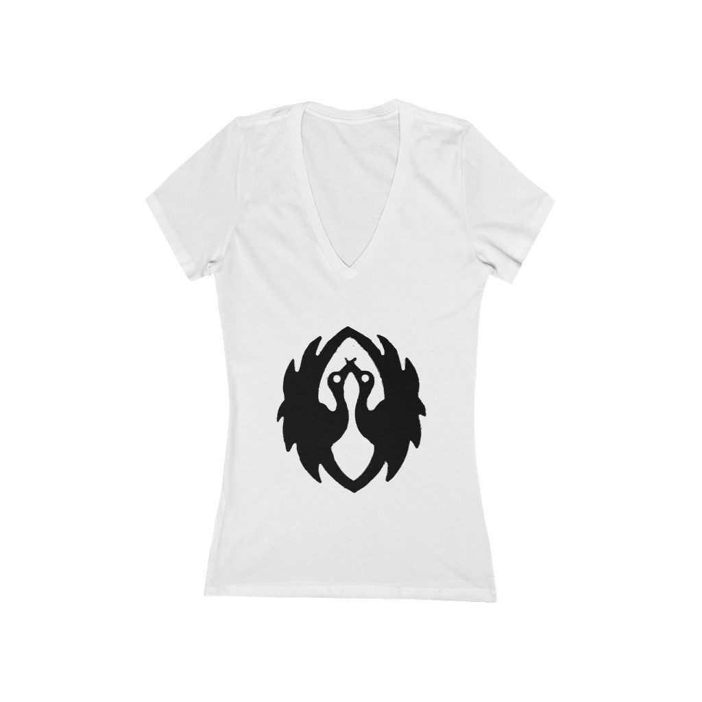 Cranes - Women's Jersey Short Sleeve V-Neck Tee