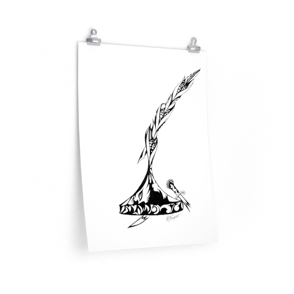 "The Pen is Mightier than the Sword" - Premium Matte poster