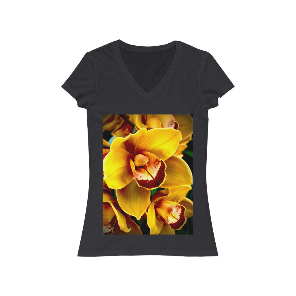 Orchid 8 - Women's Jersey Short Sleeve V-Neck Tee