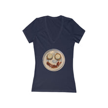 Load image into Gallery viewer, Awkward Smile - Women&#39;s Jersey Short Sleeve V-Neck Tee
