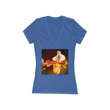 Load image into Gallery viewer, Orchid 1 - Women&#39;s Jersey Short Sleeve V-Neck Tee
