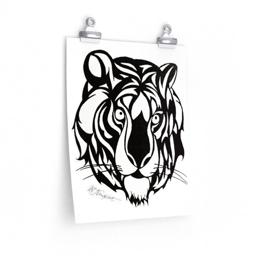 "Bengal Tiger Head" - Premium Matte poster