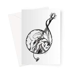 Treble Clef Guitar Mix Greeting Card