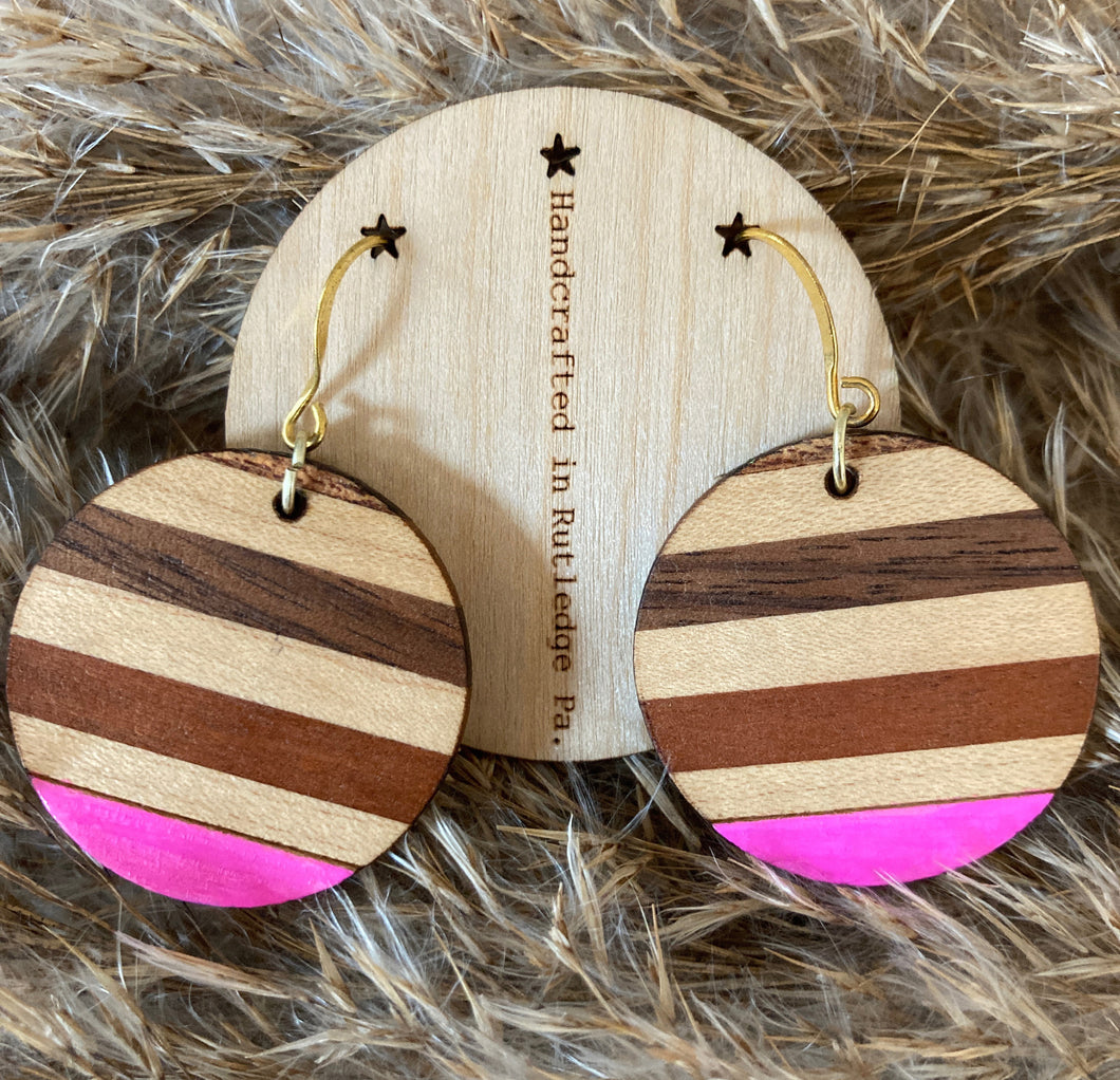 Zebra Round with Pink Tip