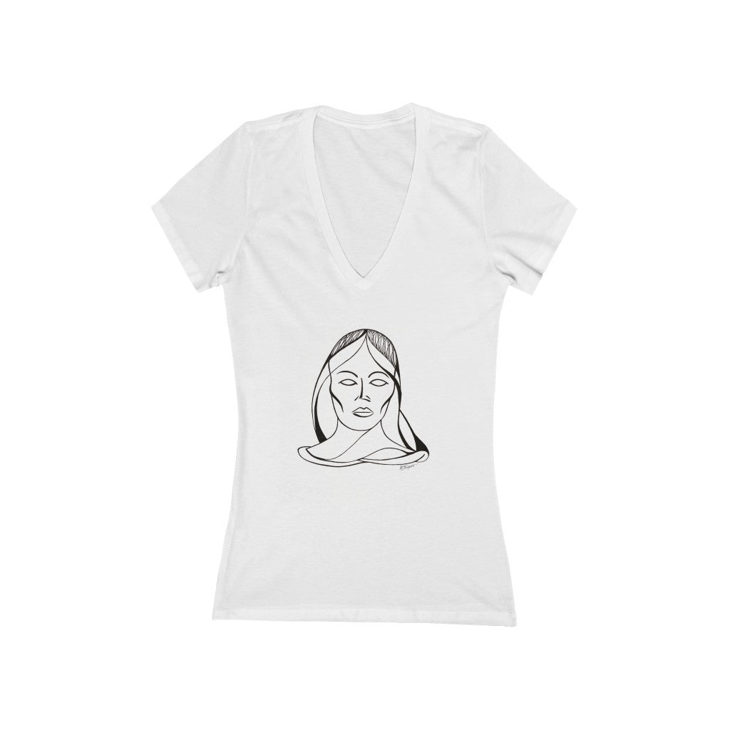 "Empty Soul" - Women's Jersey Short Sleeve V-Neck Tee