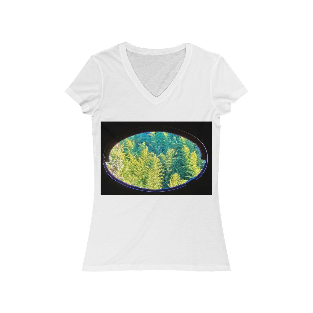 Window - Women's Jersey Short Sleeve V-Neck Tee